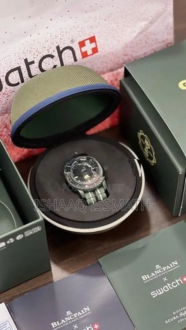 Blancpain X Swatch Bioceramic Scuba Fifty Fathoms Green Abyss Watch