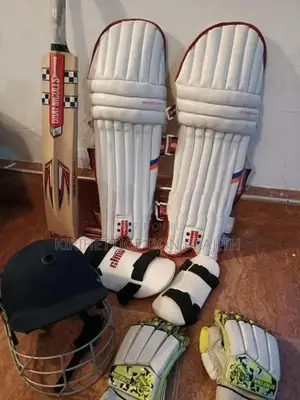 Used Cricket Equipment with Kashmir Willow Leather Bat