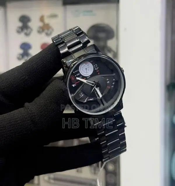 Viokai Black Steel Watch for Men