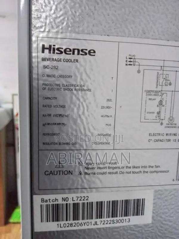 Hisense Beverage Cooler SC - 282L