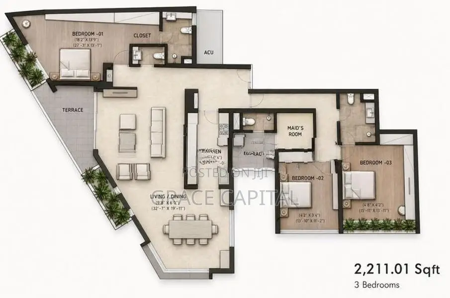 Unfurnished Penthouse for Rent in Nawala