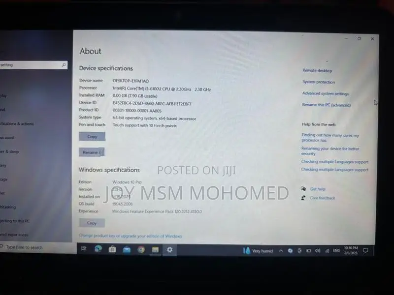 Hp Laptop i3 6th Gen