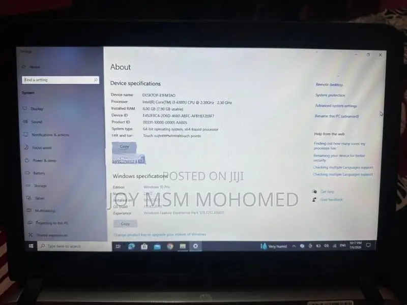 Hp Laptop i3 6th Gen