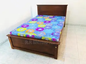 New 6*4 Ft Teak Double Box Bed With Dl Mattress