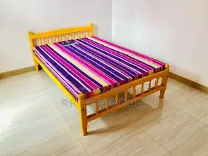Wooden Double Bed with Dl Mattresses 6*4 Ft