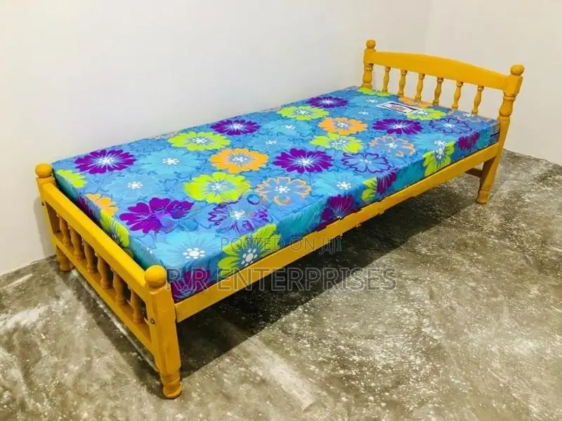 New 6*3 Ft Single Bed With Mattress