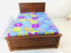 New 6*4 Ft Teak Double Box Bed With Dl Mattress