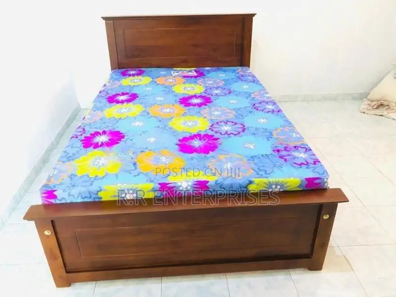 New 6*4 Ft Teak Double Box Bed With Dl Mattress