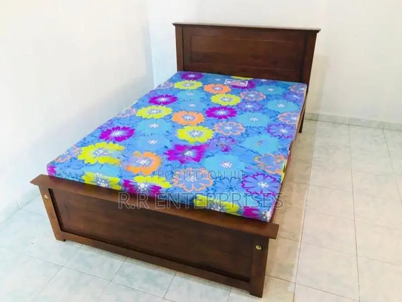 New 6*4 Ft Teak Double Box Bed With Dl Mattress