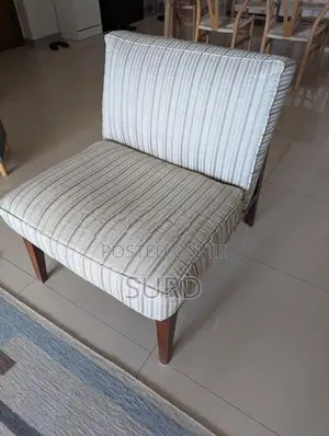 Mahogany Fabric Lounge Chair x 2