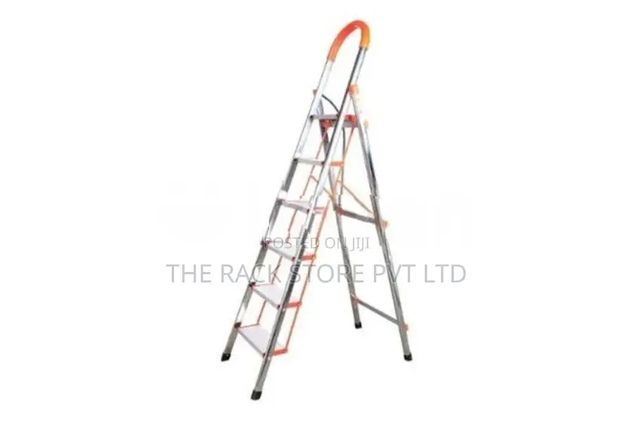 Aluminum 6 Step Ladder, Foldable Design Multifunction Ladder