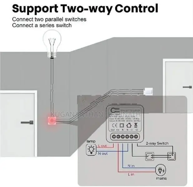 WiFi mini smart switch 16A DIY light switches wireless home