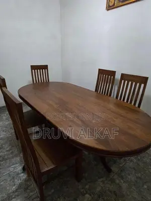 Dining Table with 6 Chairs – Teak Wood