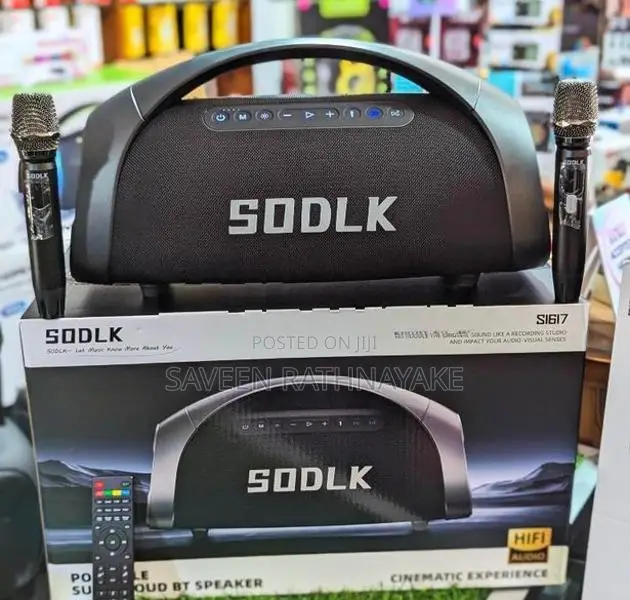 Sodlk S1617 High Power Outdoor Karaoke Speakers with Dual Mic (320W)