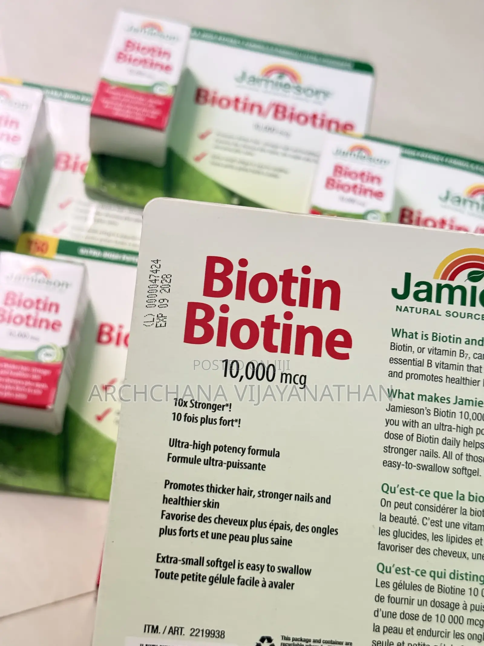 Jamieson Biotin 10,000 MCG – 150 Softgels | Imported From Canada