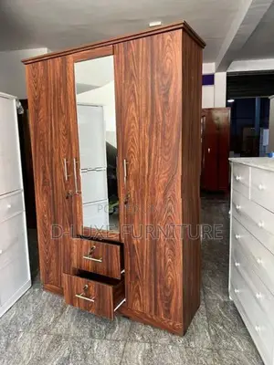 3 Door Melamine Wardrobe with Mirror