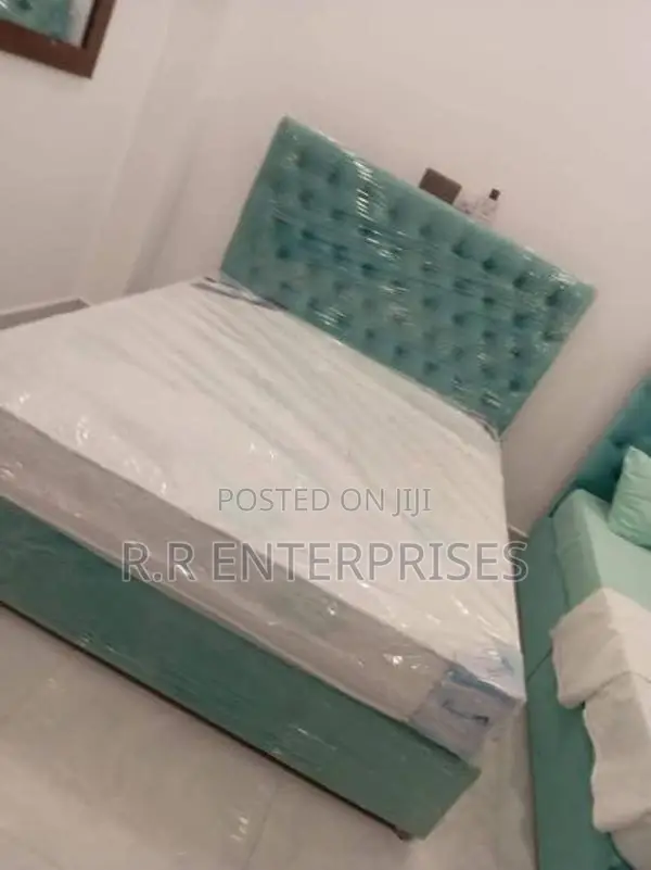 Cushion Divan Bed with Spring Mattress