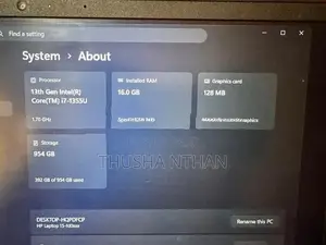 HP 15 Laptop 13th Gen Intel Core i7-1355U 16GB RAM 1TB SSD