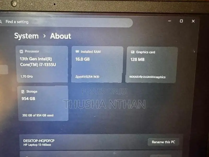 HP 15 Laptop 13th Gen Intel Core i7-1355U 16GB RAM 1TB SSD