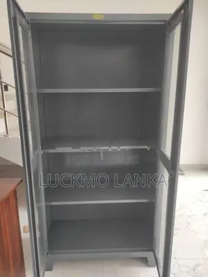 New 6x3 Size Glass Steel Office Cupboard (S8)
