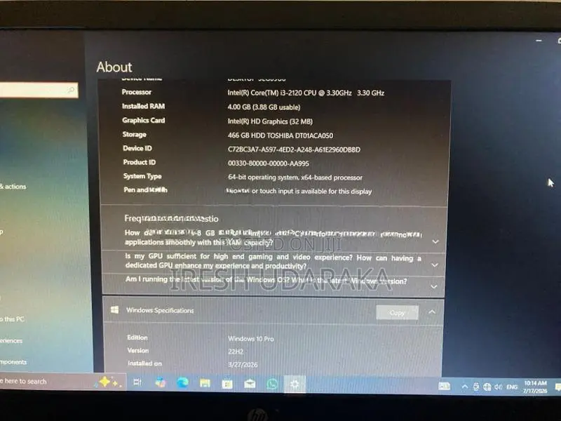 Dell Computer with HP Monitor