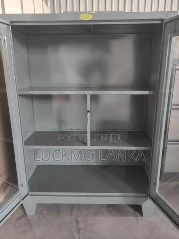 New 4x3 Size Half Glass Steel Office Cupboard (S10)