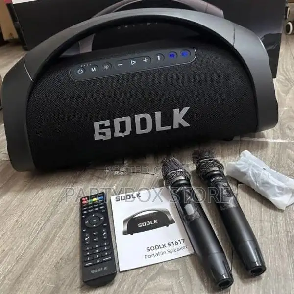Sodlk 2026 New S1617 Outdoor Boombox Speakers with Dual Mic (320W)