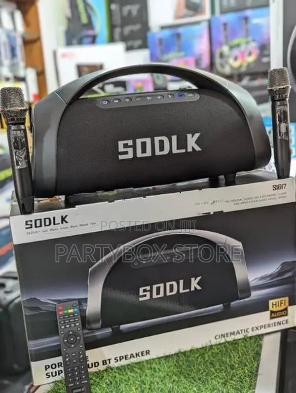 Sodlk 2026 New S1617 Outdoor Boombox Speakers with Dual Mic (320W)