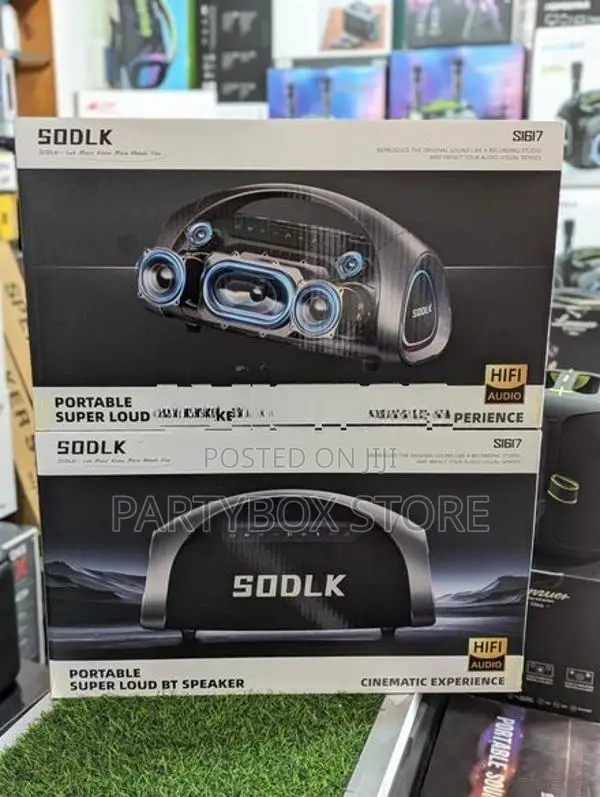 Sodlk 2026 New S1617 Outdoor Boombox Speakers with Dual Mic (320W)