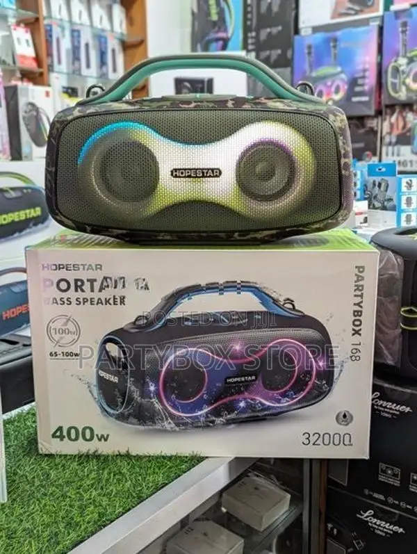 Hopestar Partybox 168 Outdoor Speakers with Dual Mic 400W
