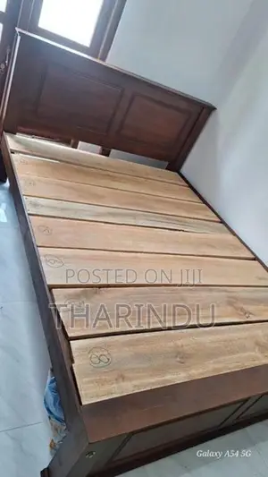 6 x 5 Teak Bed with Arpico Hybrid Mattress
