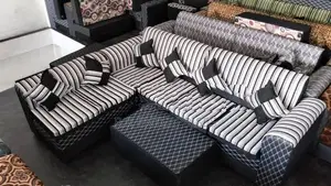 Fabric L Sofa Set with Pillow