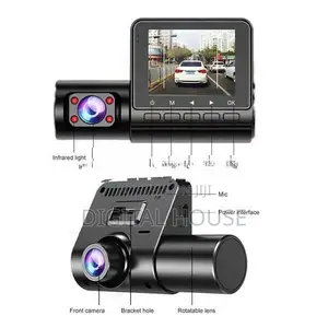 camera car dash 12mp HD Front + inside revers recording 3in1 - new