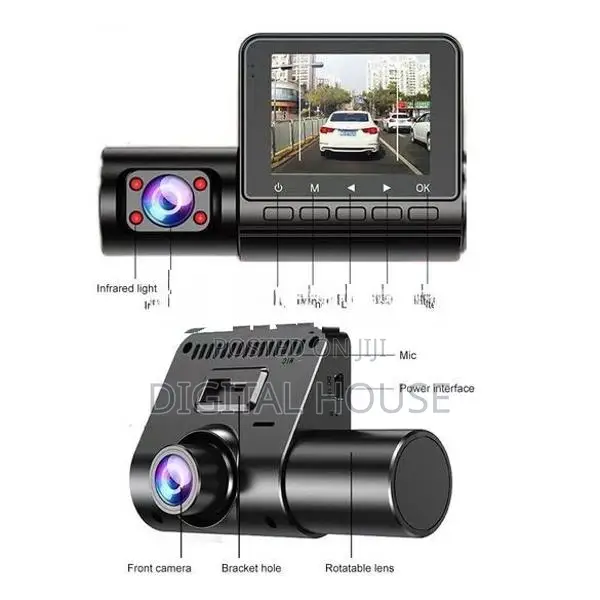 camera car dash 12mp HD Front + inside revers recording 3in1 - new