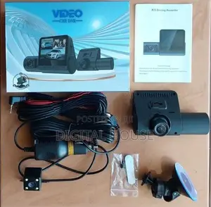 camera car dash 12mp HD Front + inside revers recording 3in1 - new