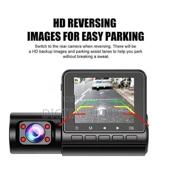 camera car dash 12mp HD Front + inside revers recording 3in1 - new