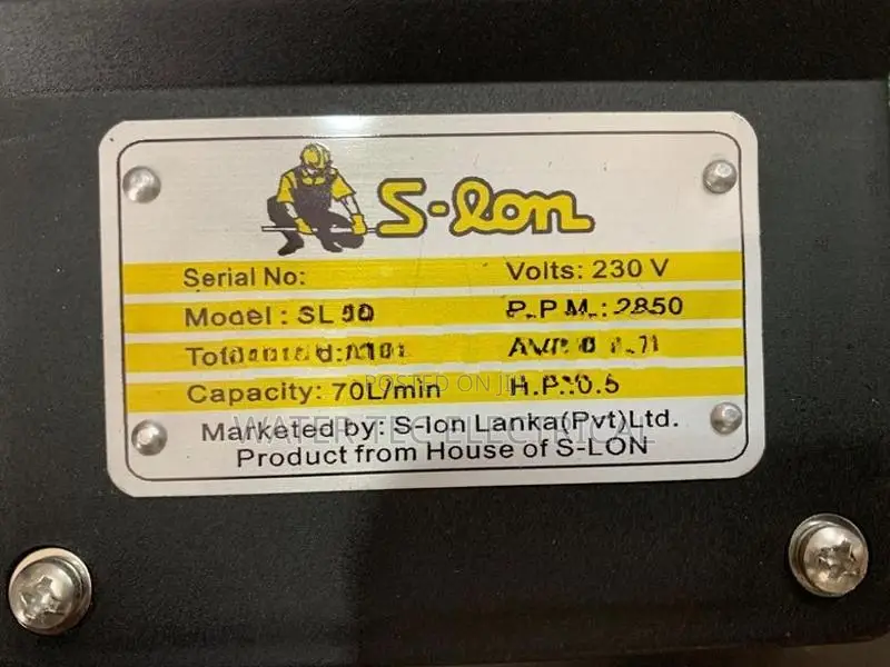 sloan water pump 0.5 hp