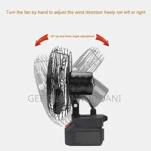 8-Inch Rechargeable Portable Fan with LED Light