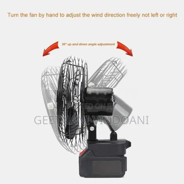 8-Inch Rechargeable Portable Fan with LED Light