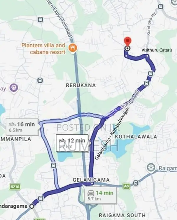 Land for Sale Near Galanigama