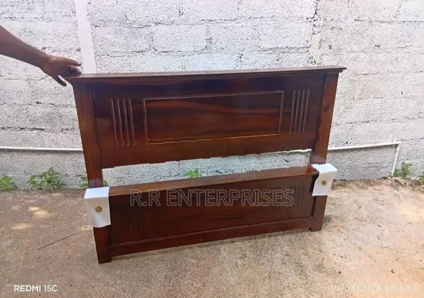 6-4ft Teak Box Double Bed