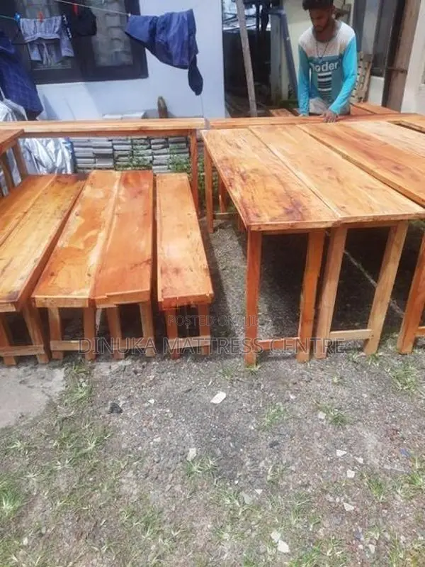 Table and Bench 6ft ×15inch