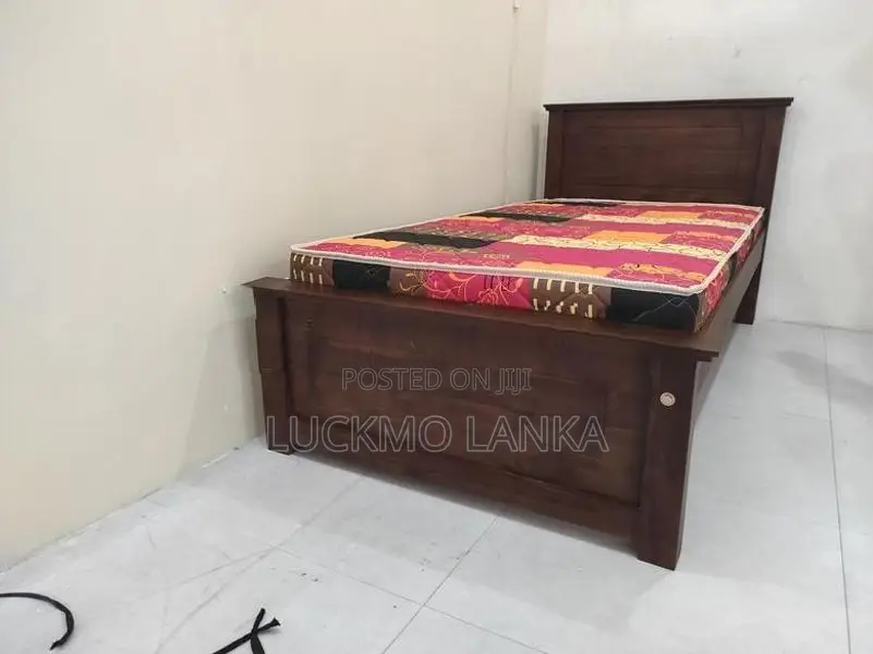 New 72x36 Teak Box Bed With Arpico Hybrid Mattress (S23)