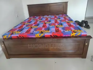 New 6x5 Teak Box Bed With Double Layer Mattress (S22)
