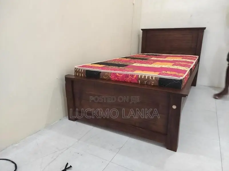 New 72x36 Teak Box Bed With Arpico Hybrid Mattress (S23)