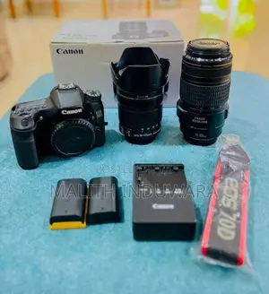 Canon 70D with two lenses