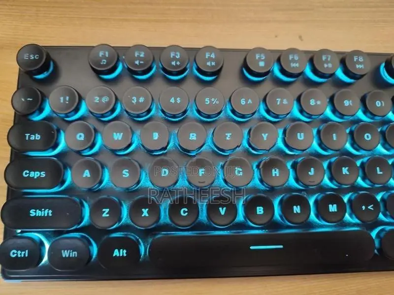 Wired USB Keyboard with Blue LED Backlight