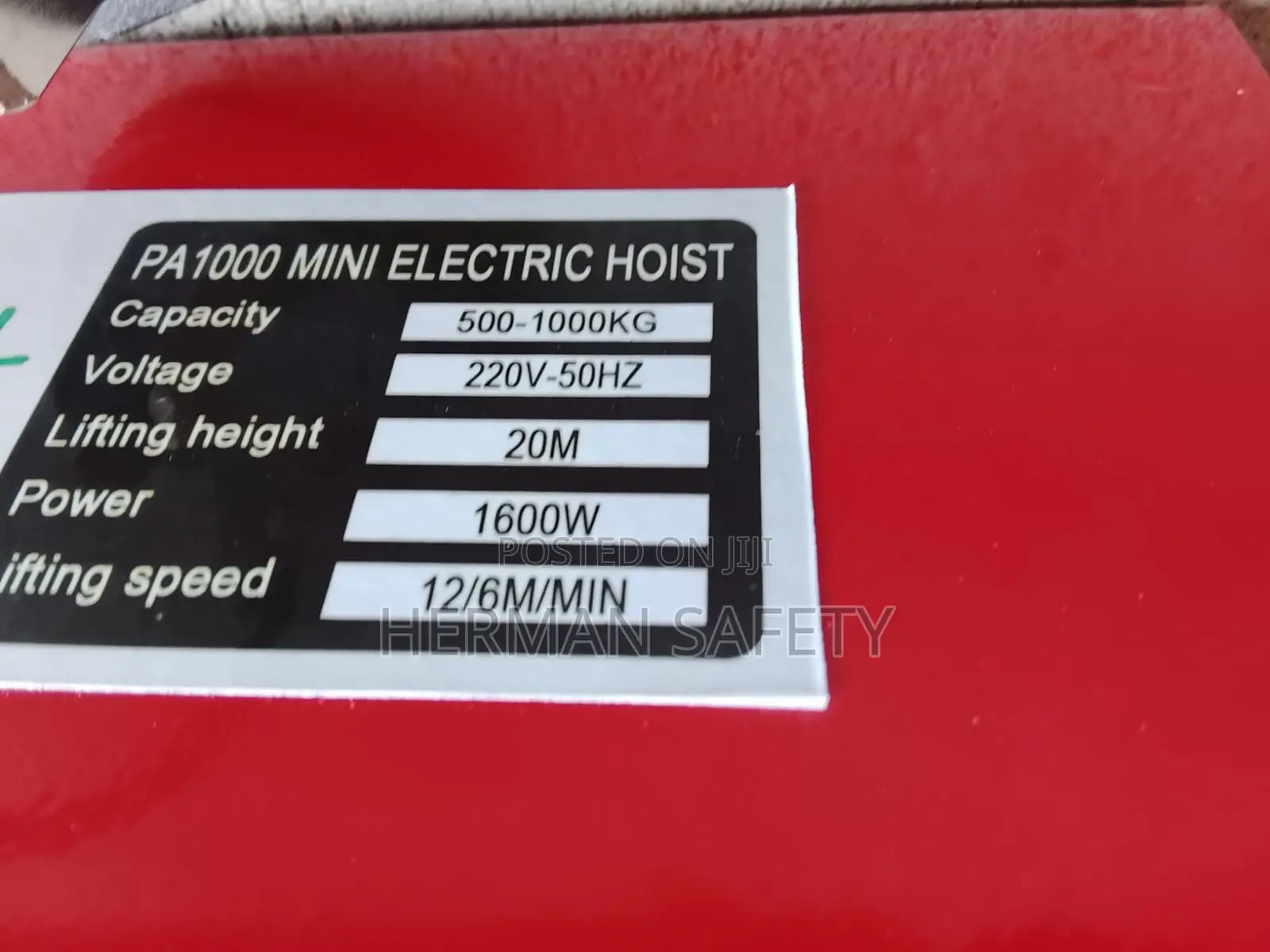 GLOBAL PA1000 Mini Electric Hoist