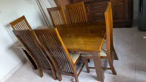 Dinning Table with 6 chairs (Teak)