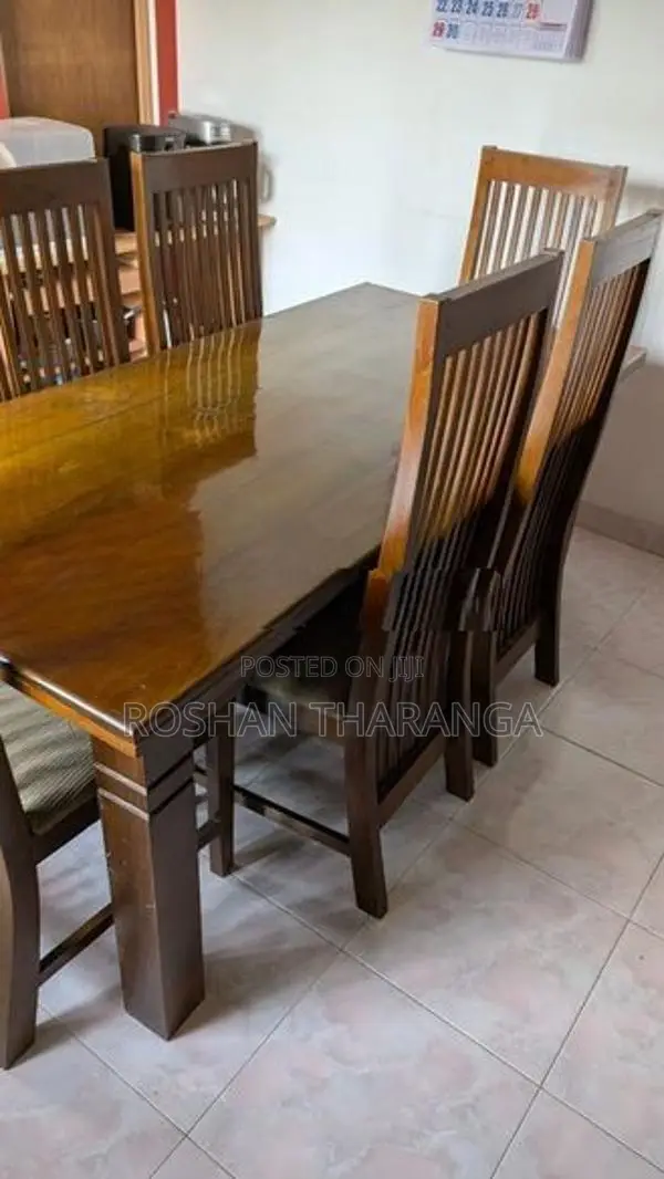 Dinning Table with 6 chairs (Teak)